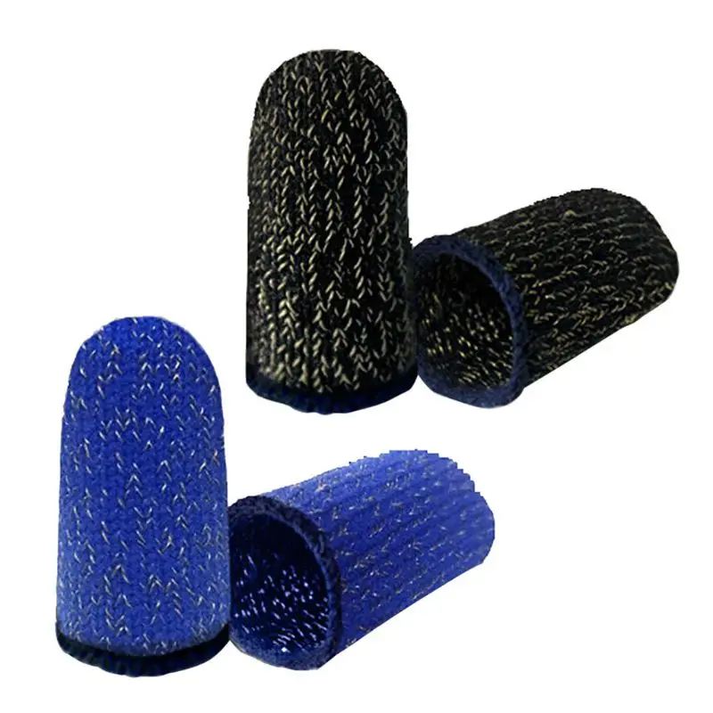

1Pair Sweat-Proof Knitted Fabric Finger Cover Game Touch Screen Finger Sleeves