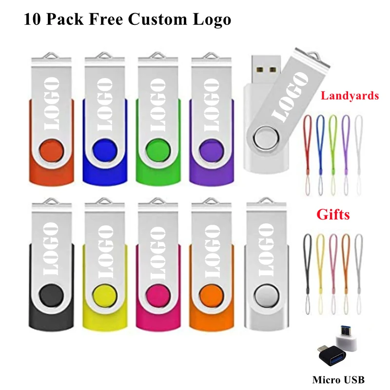 

10 pack Custom logo high speed memoria OTG flashdrive 32GB pendrive 128GB waterproof pen drive 16GB 8GB usb2.0 metal stick key