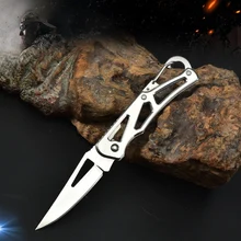 Couteau de poche en acier inoxydable pour l'extérieur et camping, clé portable pliante de survie, outils à main