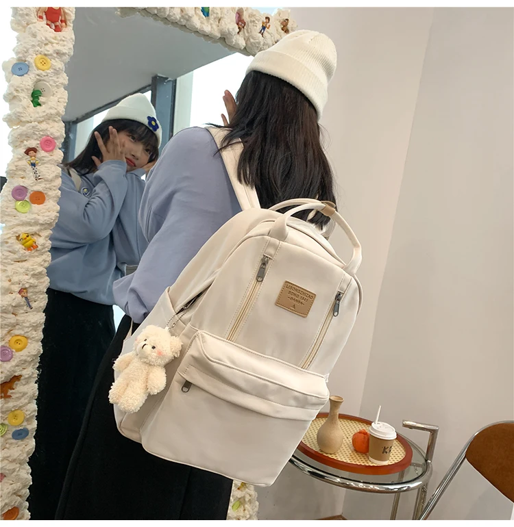 NEW Backpack Double Zipper Women Waterproof Korean Style cheap Schoolbag Female College Student Laptop backpack Women's backpack