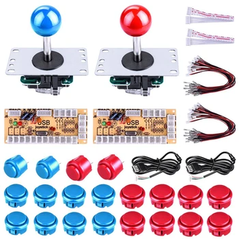 

DIY Handle Arcade Set Kits Replacement Part USB Cable Encoder Board PC Joystick Push Buttons