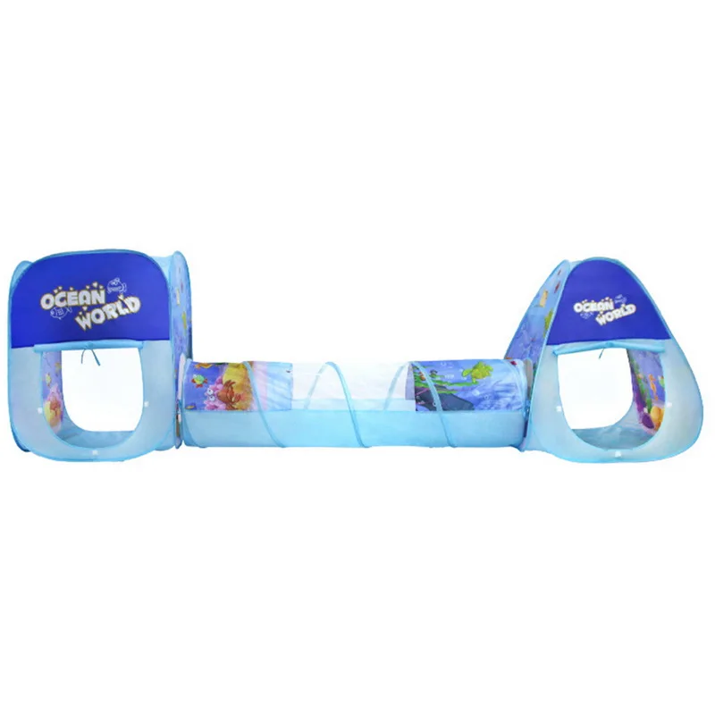 3pcs Set Play Tent Baby Toys Ball Pool For Children Tipi Tent Pool Ball Pool Baby Tent House Crawling Tunnel Ocean Kids Tent