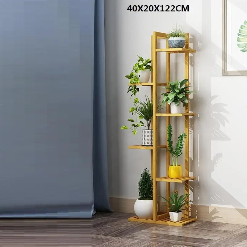 Stojaki Na Kwiaty Varanda Etagere Pour Plante Wood Flores Estante Para Plantas стойка для балкона Dekoration Цветочная полка для растений - Цвет: Version I