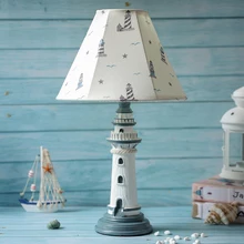 Mediterranean Lighthouse Table Lamps for Bedroom Children s Room Kids Reading Lamp Led Stand Light Fixtures