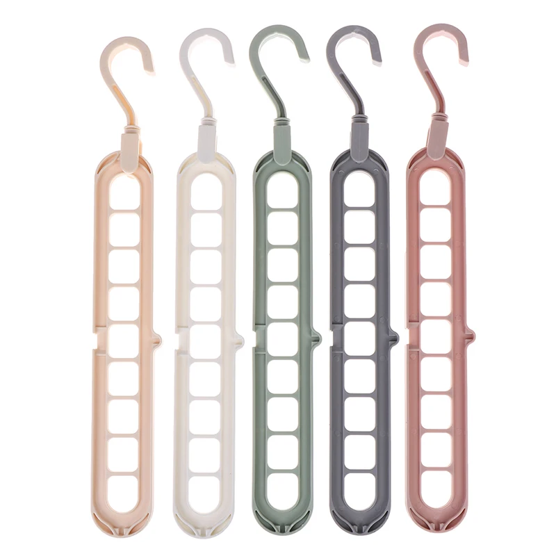 Clothes Hanger Multi-port Support Circle Clothes Drying Rack Multifunction Plastic Scarf Clothes Hangers Hangers Storage Racks