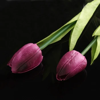 

New Tulip Flower Latex Real Touch For Wedding Bouquet Decor Best Quality KC455 (20 pcs)