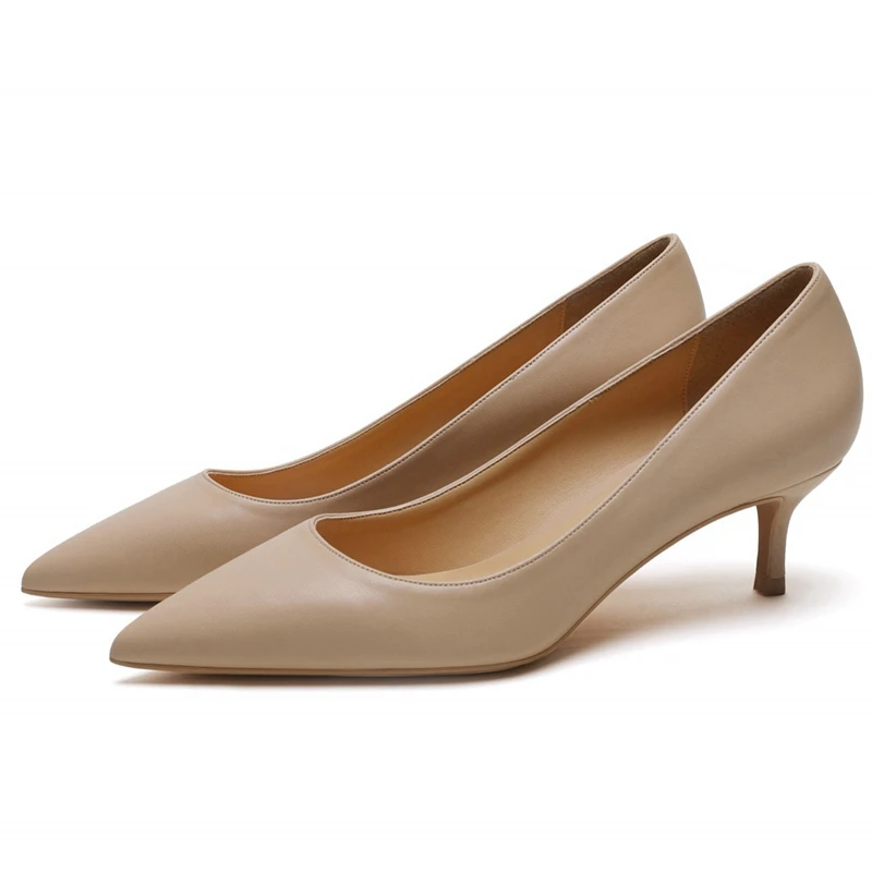 

Women High Heels Female Pumps Solid Pointed Toe Wedding Shoes Spring Autumn Elegant Offical Ladies Shoes Plus Size F0002