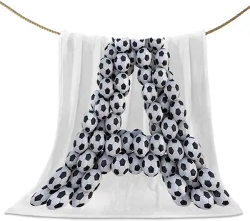 

Throw Blankets Soccer Collection Simple Modern A Alphabet Decorative Blankets Lightweight Super Soft Luxury Cozy Blanket