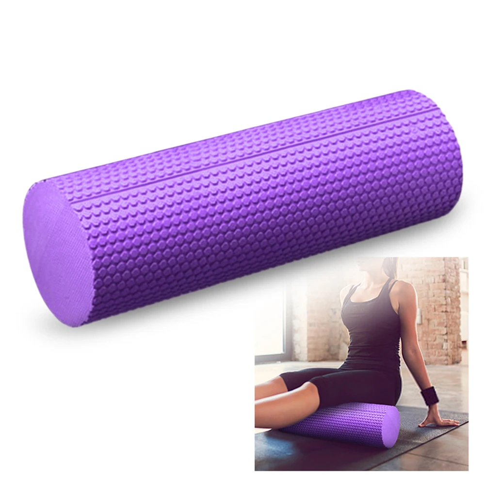 

18x6IN Yoga Block Pilates Foam Roller Trigger Point Massage Roller Muscle Tissue for Fitness Gym Yoga Pilates Sports