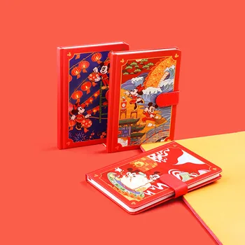 

Disney Mickey Minnie New Year Special Cartoon Cute Magnetic Buckle Notebook Notepad Student Writing Special Notebook