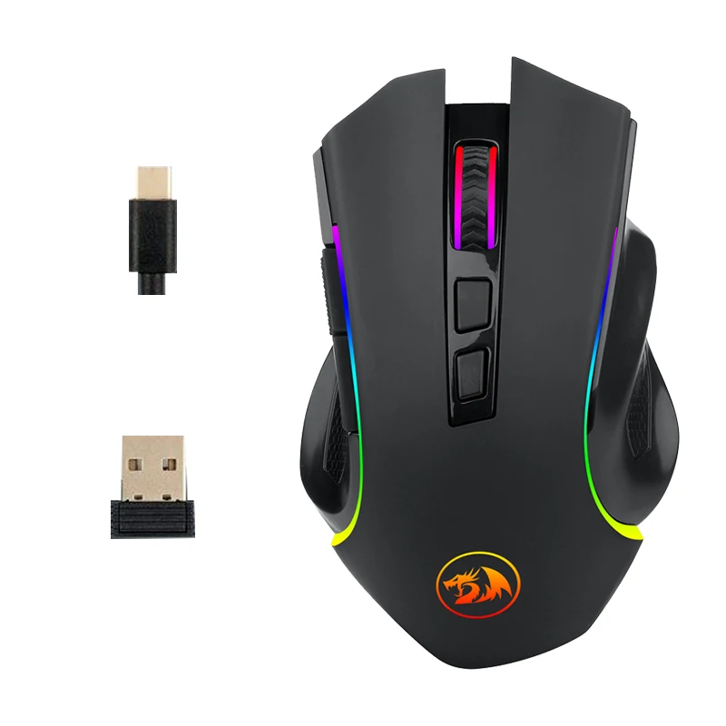 Redragon M602KS Wireless Gaming Mouse LED RGB Backlit MMO 8