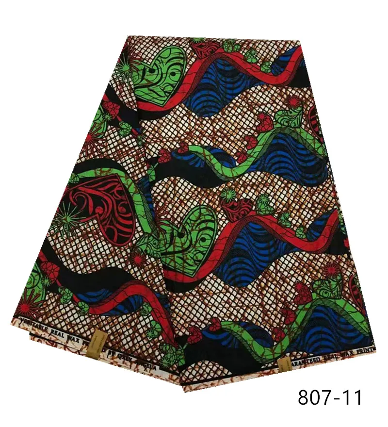 Последний стиль Анкара ткань настоящий воск Принт 6 ярдов африканская ткань гарантировано натуральный воск свадебное платье Материал полиэстер 807