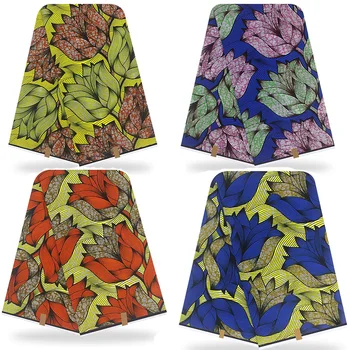 

New model african ankara real soft wax printed 100% cotton fabric free shipping for newest wedding dress