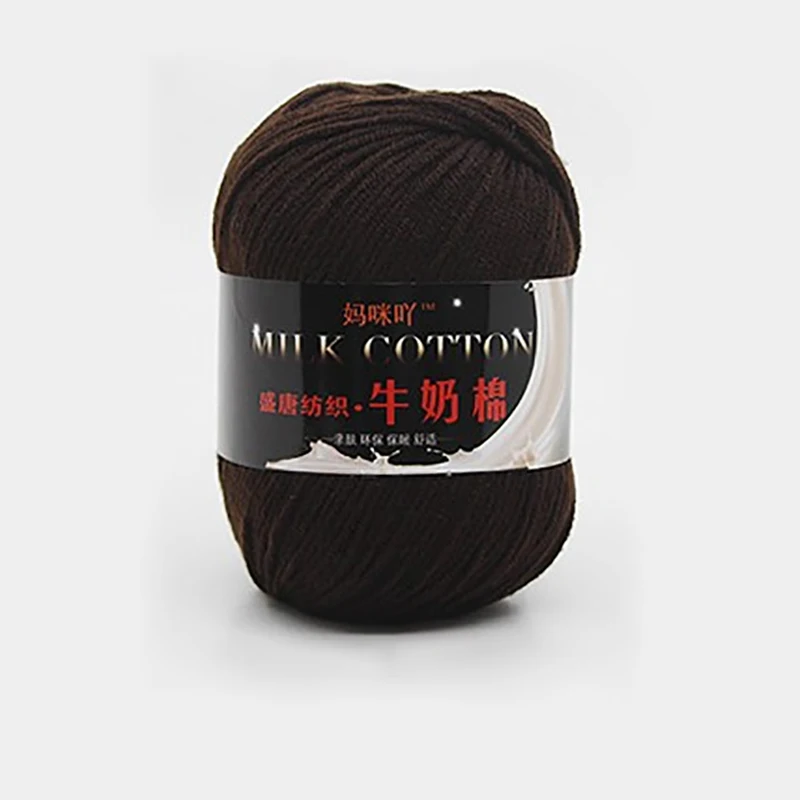 Baby Knitting Crochet Wool Super Soft Sweet Milk Cotton Yarn Thick Yarn Autumn Winter Knitting Scarf DIY Accessory 50g/1Roll - Цвет: 26