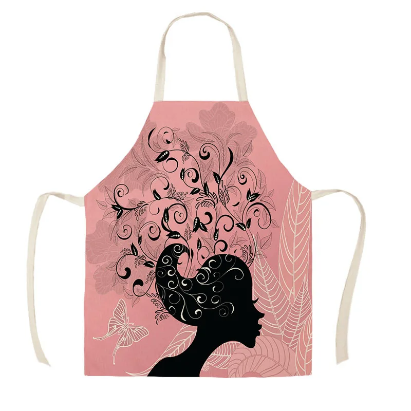 Home Cleaning Tools Cooking Apron Cartoon Butterfly Flower Girl Printed Cotton Linen Women Sleeveless Kitchen Aprons WQI849 Home Cleaning Tools Cooking Apron Cartoon Butterfly Flower Girl Printed Cotton Linen Women Sleeveless Kitchen Aprons WQI849