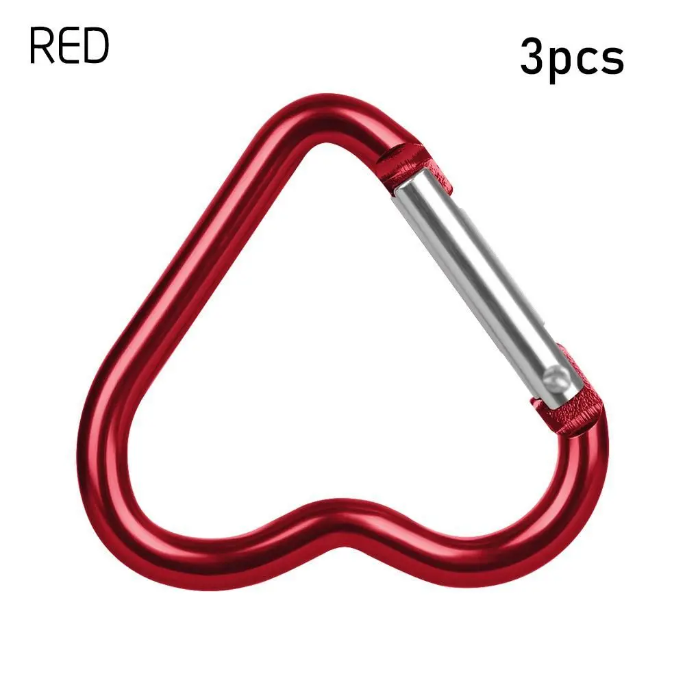 Camping Tool Keyring Hook Keychain Clip Heart-shaped Buckles Aluminum Carabiner 