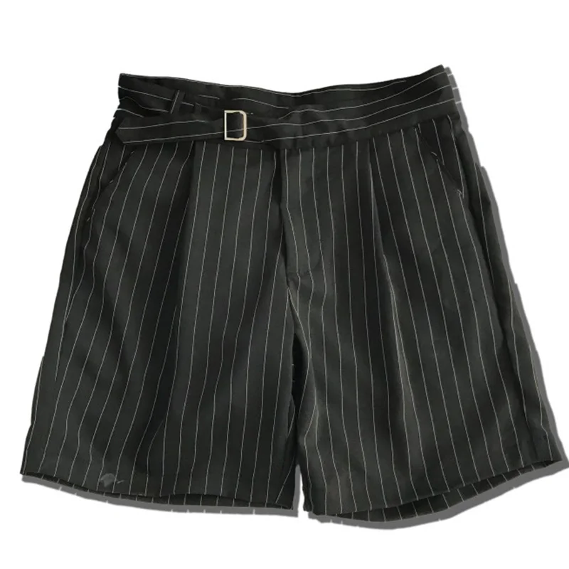 Разборчивые летние мужские повседневные шорты в полоску, хлопковые мужские шорты, брендовая одежда, однотонные мужские шорты 3XL