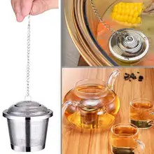 Новая Корзина для заваривания чая из нержавеющей стали, держатель фильтра для заваривания чая с цепочкой