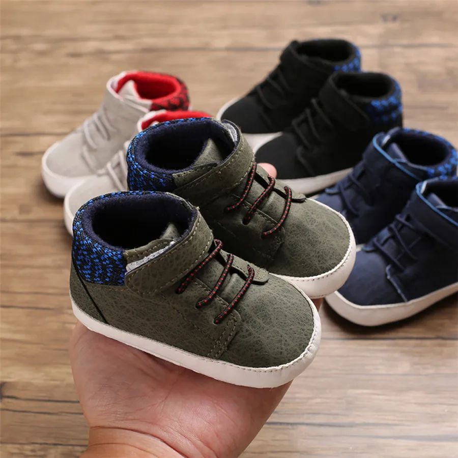 Baby shoes girls rubber sole canvas high-top baby shoes boys non-slip kids sneakers boys and girls tennis sports shoes 30A15 (38)