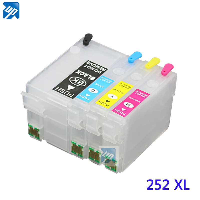 5sets for epson T2521 T252XL refillable ink cartridge with ARC chip for WorkForce WF3620 WF-3640 WF-7610 WF-7620 3620 3640 7610