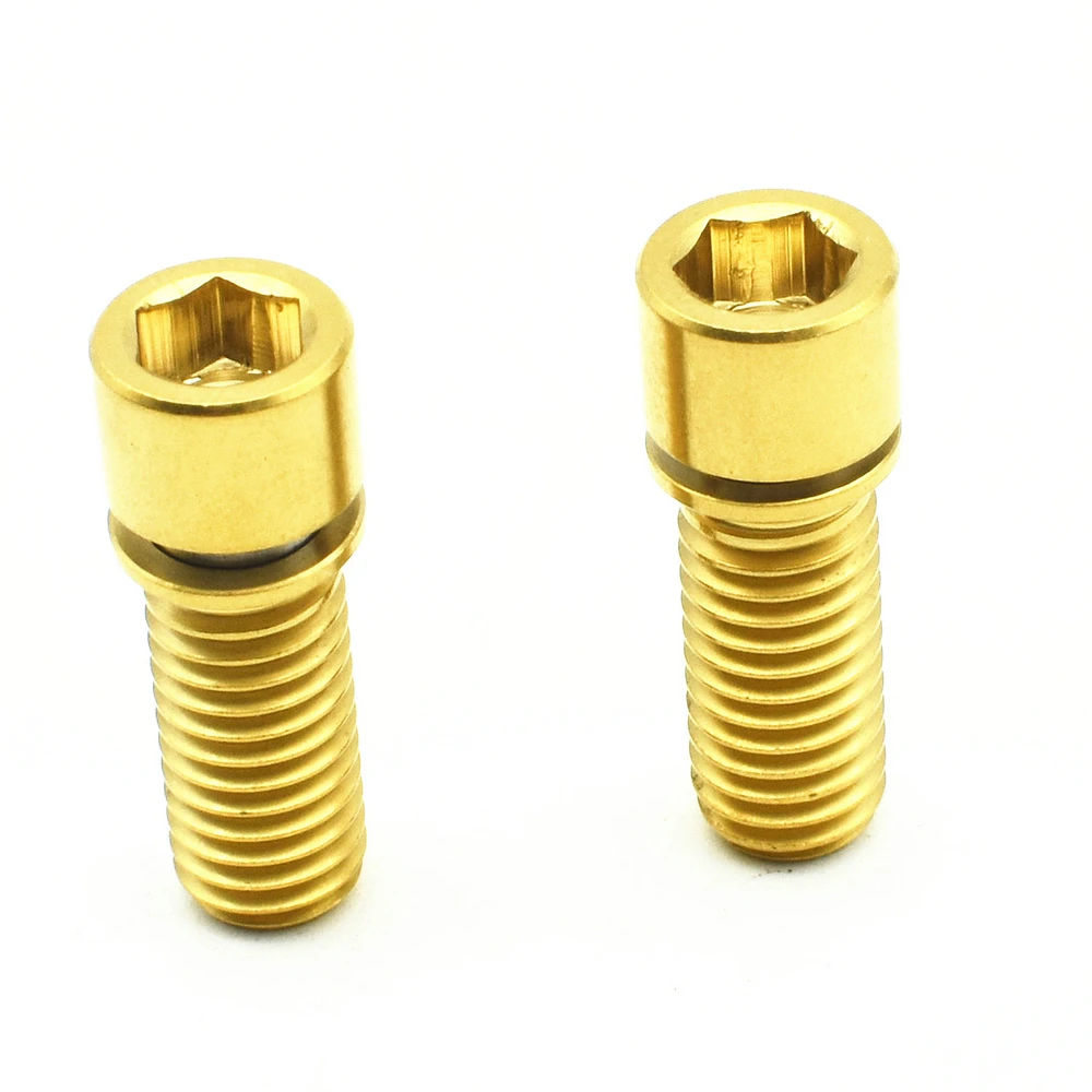 M7X20mm Titanium screw of the  birdy  bike  with capitive gasket Gold  color  (4)