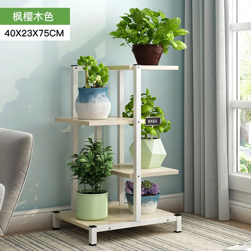 H 40x23x75cm Металлический горшок для растений, 4/6 слоев, полка для растений, подставка для цветов, для дома, для балкона, полка для гостиной, цветочный горшок, подставка для помещений - Цвет: H 40x23x75cm