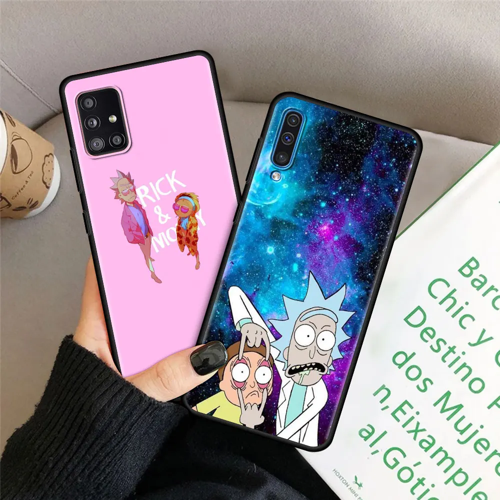 Hot Sale Cover For Samsung Galaxy A51 A71 A21s A70 A50 A40 A20e A12 A10 Phone Case A72 A52 5G A41 A31 Shells Ricks Cute Mortys