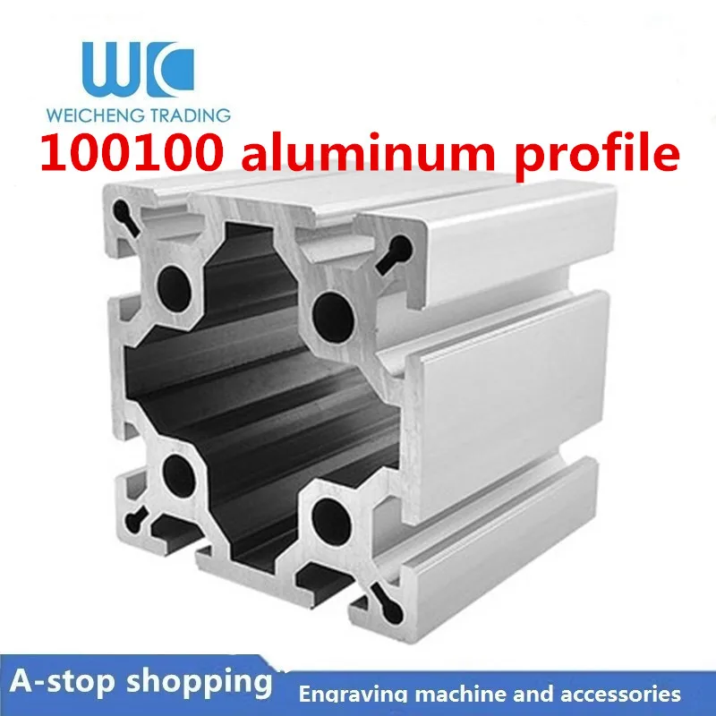 1pc Arbitrary Cutting 100-1150mm 100100 Aluminum Profile Extrusion European standard Silvery Color for CNC 3D Printer Parts DIY afbeelding