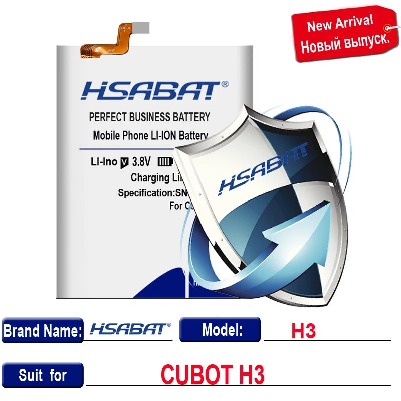 Аккумулятор HSABAT 6500 мАч для CUBOT MANITO/X6/NOTE S/Note Plus/Rainbow/P9/MAGIC/X15/R11/X18/H3/Dinosaur/MAX/S208 A S208A - Цвет: for Cubot H3