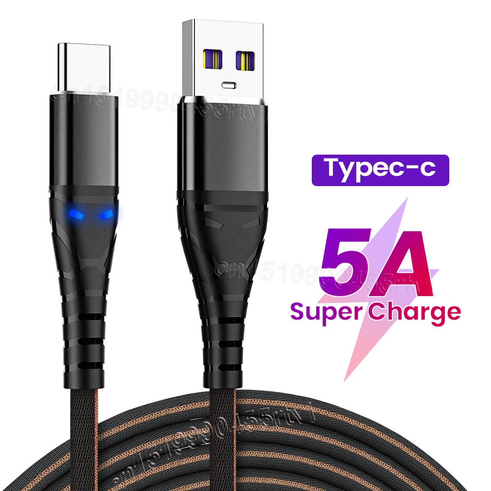 Кабель USB Type-C для быстрой зарядки Huawei Mate P30/40 Pro Xiaomi Redmi Samsung S20 S9 S8 мобильный телефон