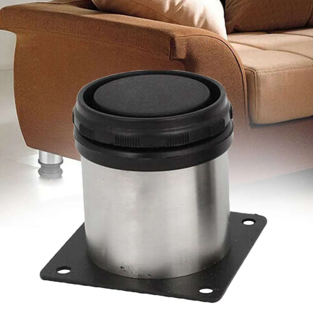 

4 Pcs Home Rustproof Protective Multipurpose Easy Install Wear Resistant Table Sofa Bed Leg Adjustable Height Stainless Steel