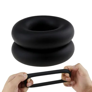 EXVOID Elastic Cock Ring Sex Toys for Men Erection Strong Penis Ring Big Size Liquid Silicone Black Delay Ejaculation 4