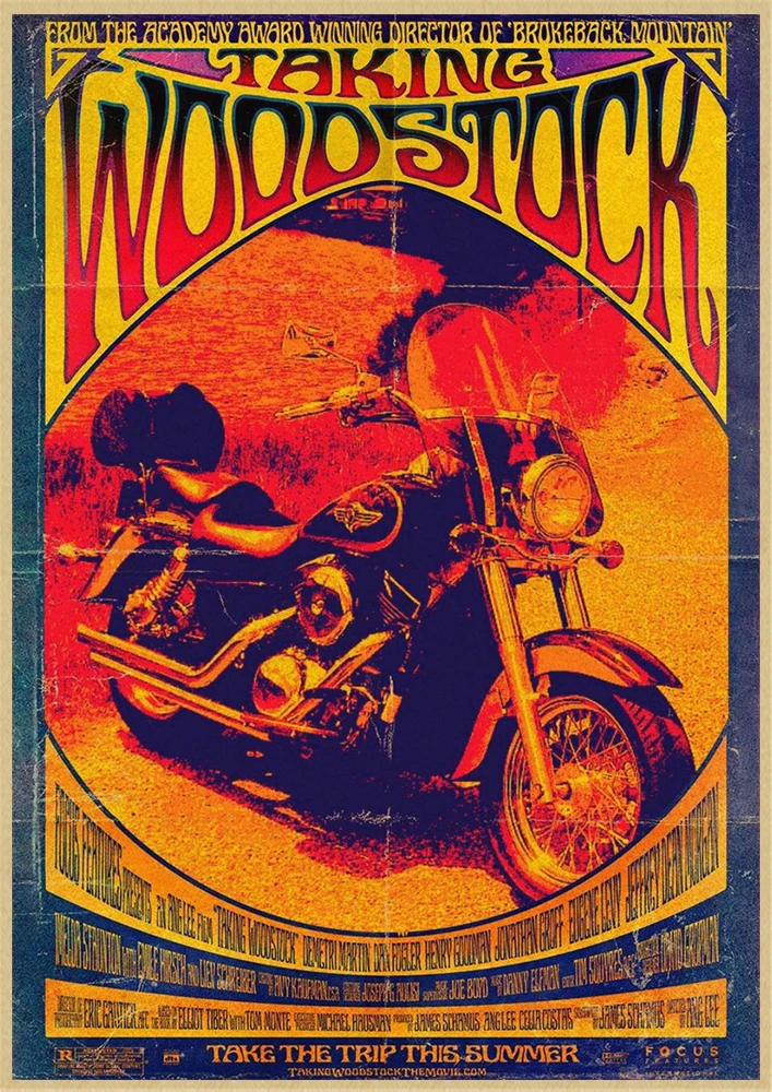 Woodstock рок музыкальный фестиваль/ретро крафт бумага декоративная живопись
