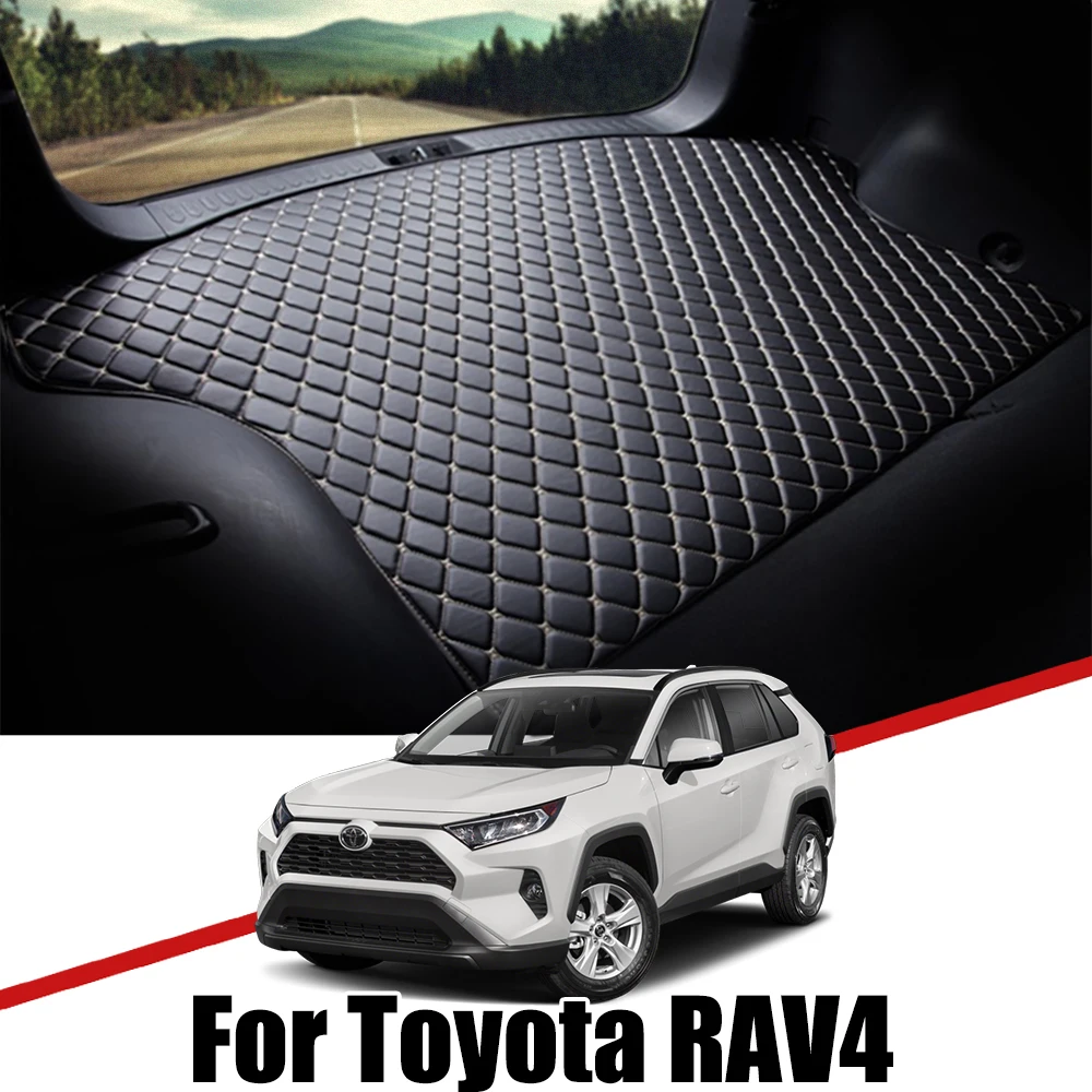 Кожаный коврик для багажника автомобиля для Toyota RAV4 2005 ~ 2020 XA30 XA40 XA50, ковер, Задняя подкладка для грузов, подкладка для сапог 2019 2018 2017 2016 2015 2014