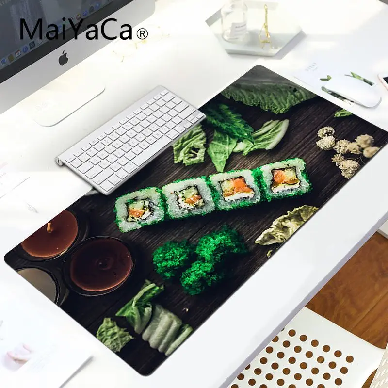 LockEdge 30x80cm MaiYaCa суши индивидуальные коврики для мышки ноутбук коврик для мышки в стиле аниме Удобная мышка коврик игровая защелка для мыши - Цвет: LockEdge 30x80cm