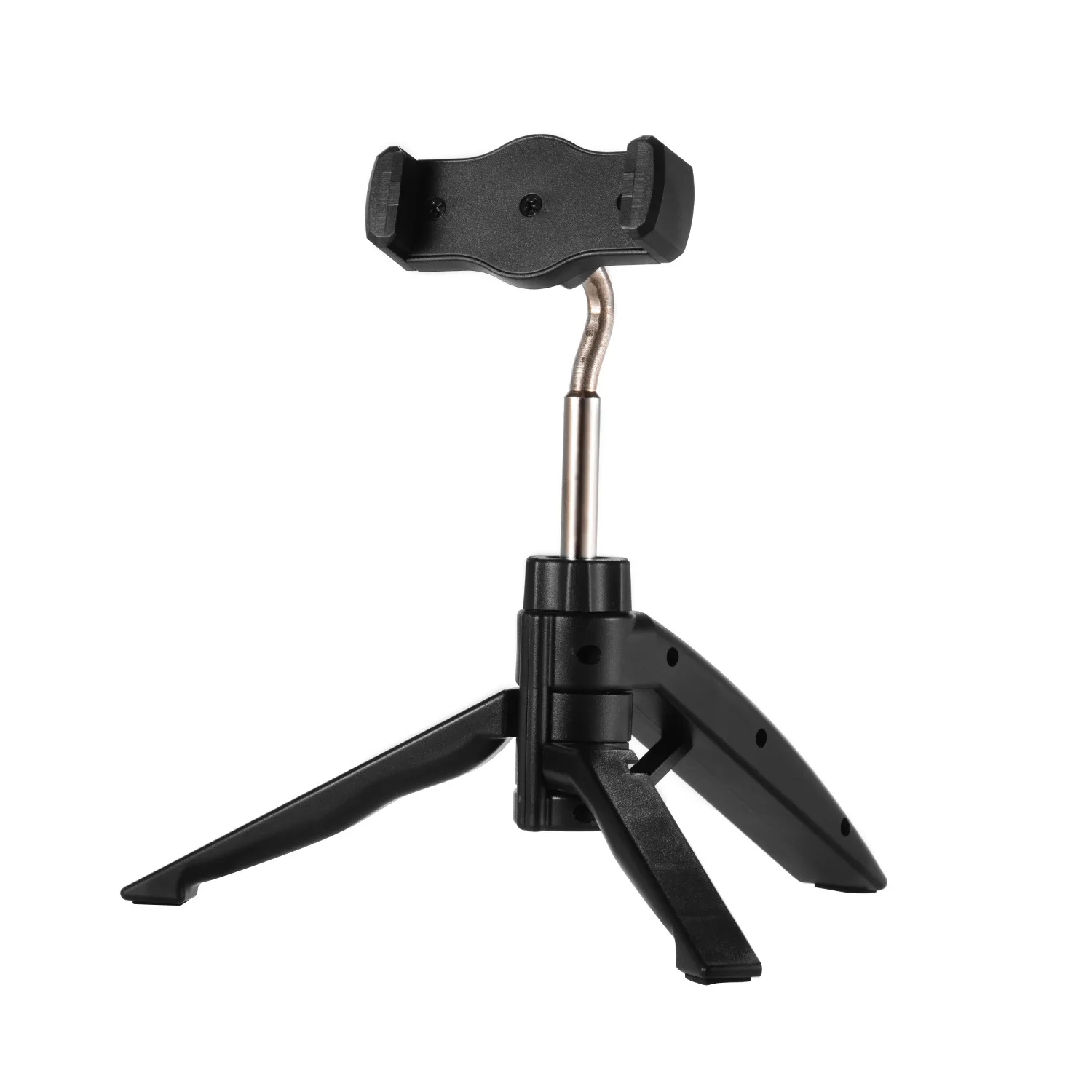 

Mini Desktop Tripod Phone Stand Bracket with Adjustable Smartphone Clip Holder for Video Recording Streaming Online Chatting