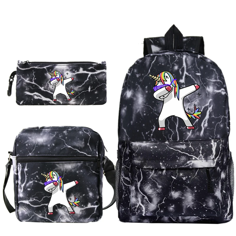 Единорог Dab Mochilas Escolar школьные сумки для мальчиков и девочек дорожный рюкзак Bolsa Escolar с сумкой через плечо ручка сумка