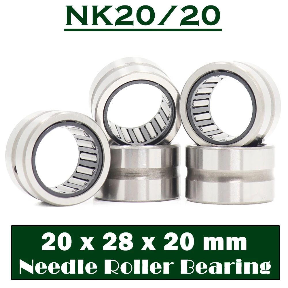 

NK20/20 Bearing 20*28*20 mm ( 5 PCS ) Solid Collar Needle Roller Bearings Without Inner Ring NK20/20 NK2020 Bearing