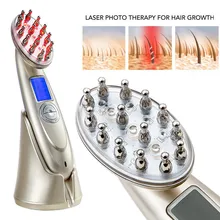 Вводная часть для парикмахерских услуг натуральное здоровье расческа для волос RF микротоковый вибрационный массаж лазерная расческа для ухода за волосами