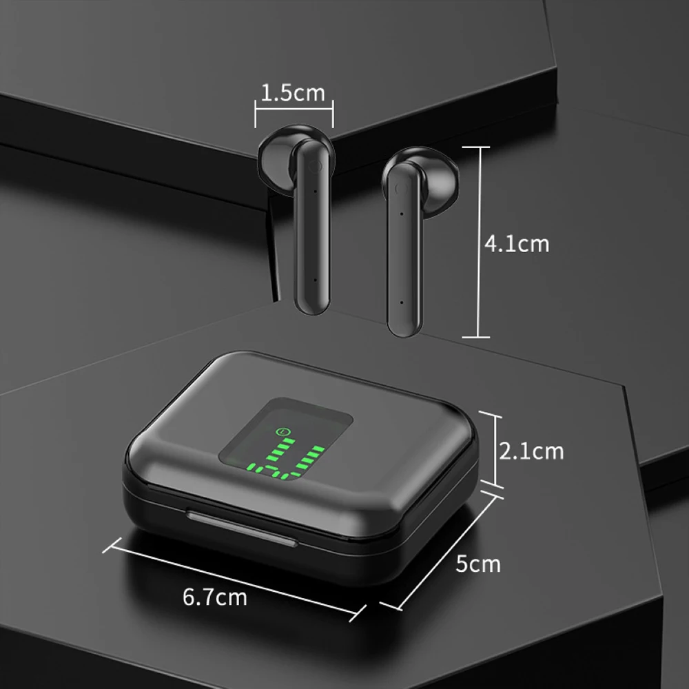 L12 TWS Bluetooth 5 0 Wireless In ear Earphones Smart Earphone LED Display 8D stereo Touch Control Mini Headset Sport Earpiece