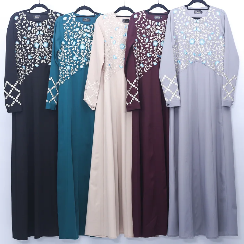 Вышивка высокого класса Абая, для мусульман платья кардиган-кимоно с длинным халаты Jubah Ближний Восток Рамадан ИД Арабский исламский Костюмы