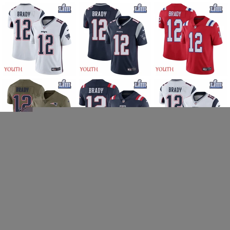 Youth kids New England Tom Brady Patriots Super Bowl LIII Bound jersey