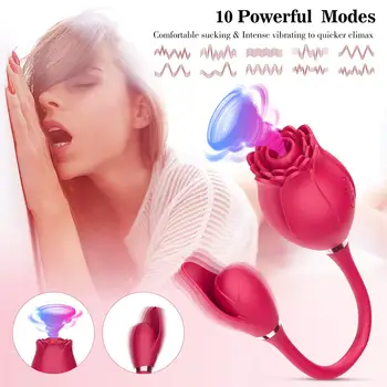 Rose Vibrators Clit Sucker for Women Powerful Clitoris Stimulator Vacuum Sucking Female Love Vibrating Egg Sex Toy for Adults 18 2