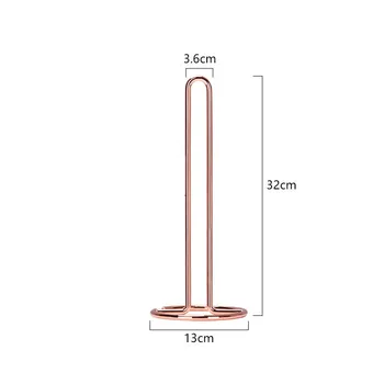 

Stainless Steel Kitchen Roll Paper Towel Holder Bathroom Tissue Stand Rose Gold Napkins Rack Home Kitchen Storage Accessories