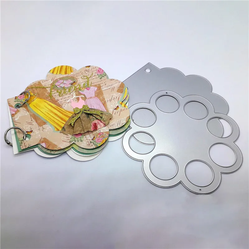 

Naifumodo Big Size Flower Note Metal Cutting Dies Scrapbooking for Card Making DIY Embossing Cuts New Craft Die Photo Frame