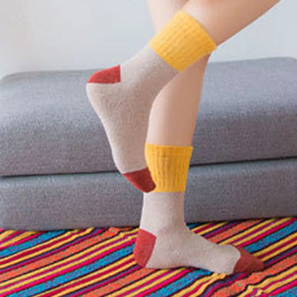 5 пар, осенне-зимние женские носки, креативные хлопковые утепленные носки для скейтборда, удобные короткие носки Harajuku, милые забавные носки в стиле хип-хоп