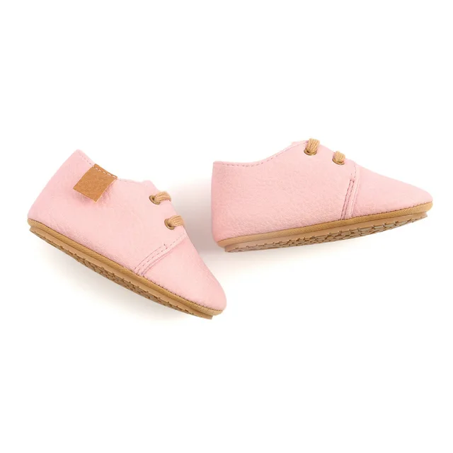 New Baby Shoes Retro Leather Boy Girl Shoes Multicolor Toddler Rubber Sole Anti-slip First Walkers Infant Newborn Moccasins 4