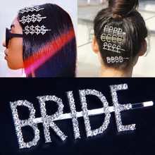 Stonefans MONEY Brief уникальный, со стразами, заколки для волос с буквами, ювелирные изделия для женщин, свадебные заколки для волос, заколка для волос