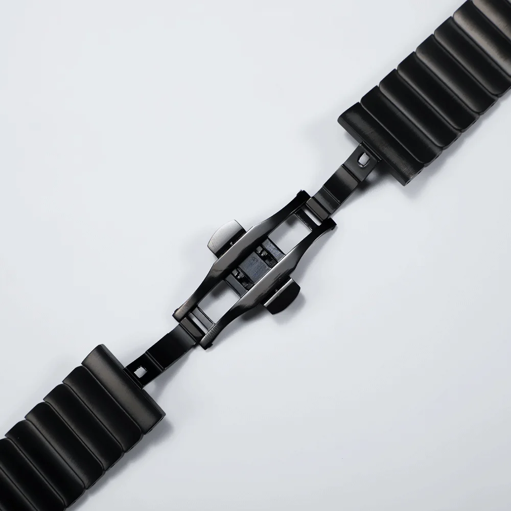Ремешок из нержавеющей стали для Apple Watch ремешок 44 мм 40 мм iWatch ремешок 42 мм/38 мм Бабочка Пряжка металлический браслет Apple watch 5 4 3 2 1