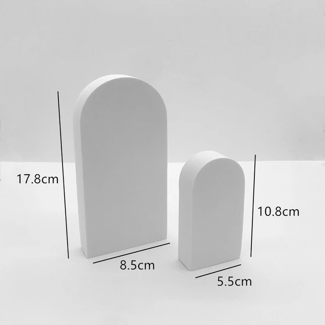 Cube Photo Props INS 3D Ornaments Jewelry Shooting Cosmetics Posing Photography Background Props Double arch white